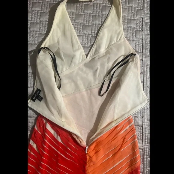 Peach, Orange & Red Halter Dress - Picture 6 of 11